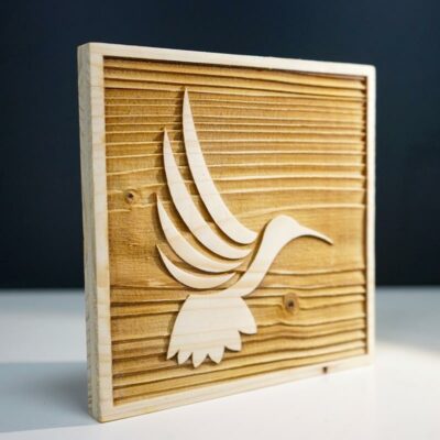 gravure sur bois clair 19mm