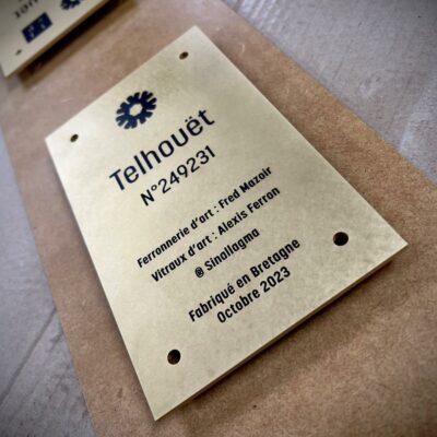 plaque laiton marquage laser
