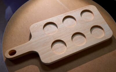 support verres et planche découpe personnalisée